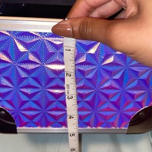 NWOT Large makeup case with key.